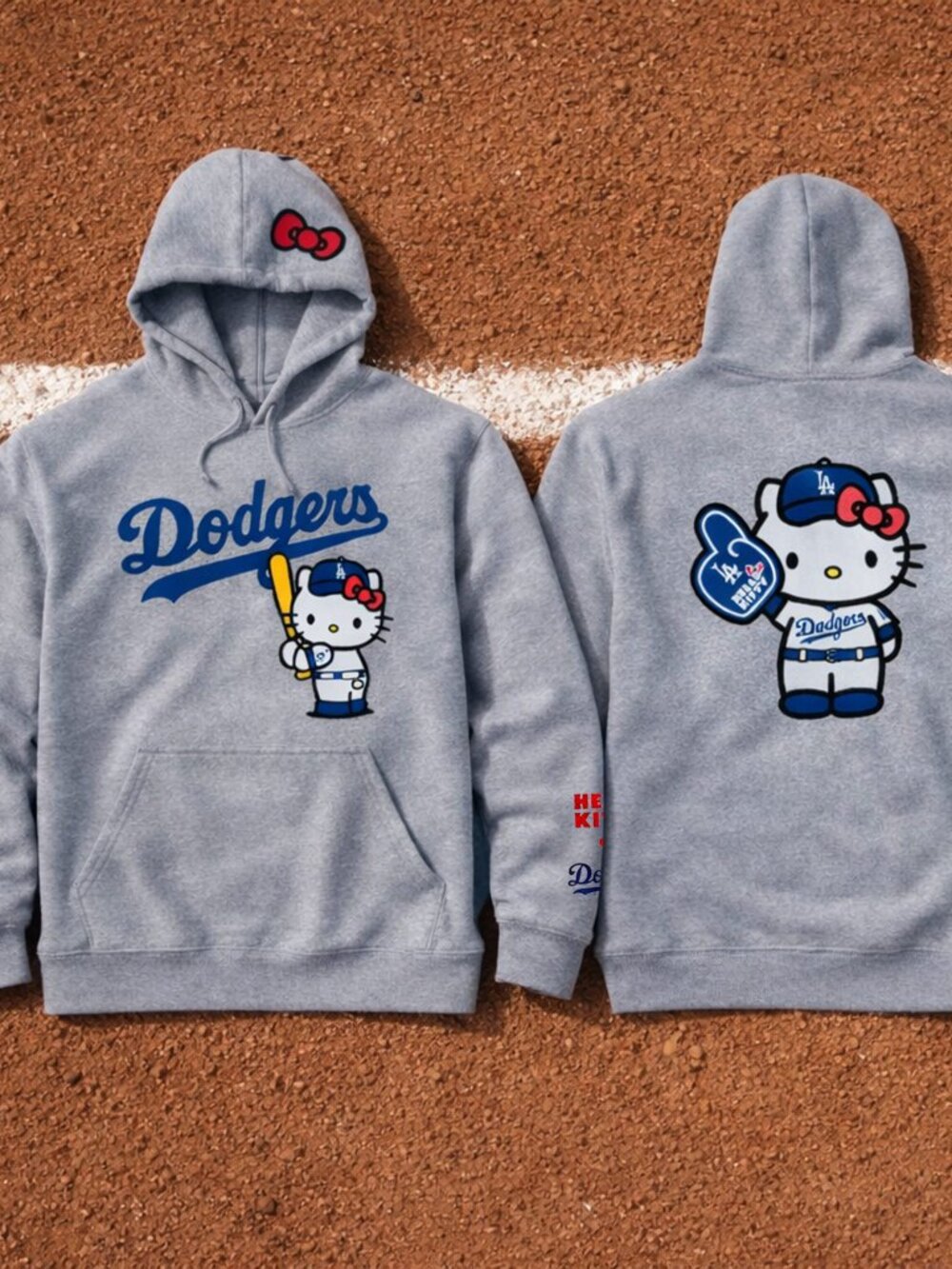 Hello Kitty x Dodgers Gray Hoodie - XL NWT